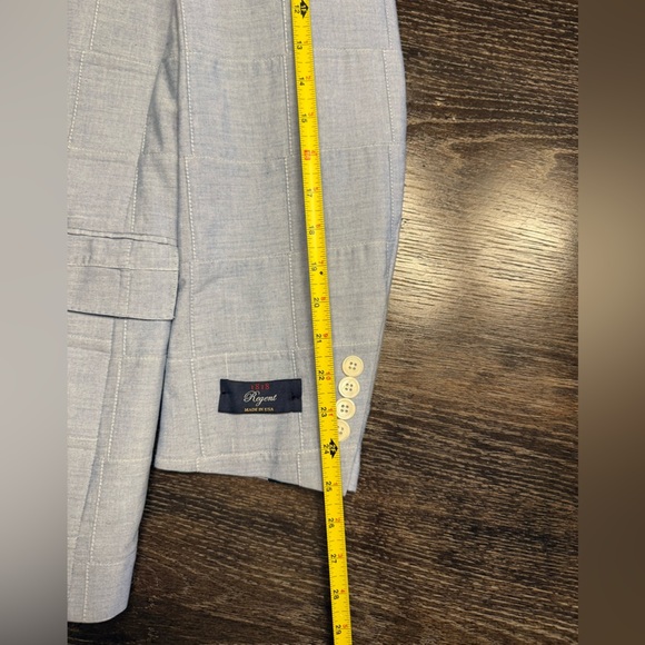 Brooks Brothers Chambray Patchwork Blazer USA Made - Picture 3 of 9